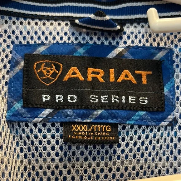 Ariat Blue Casual Button Down Shirt Relaxed Fit - Picture 3 of 5